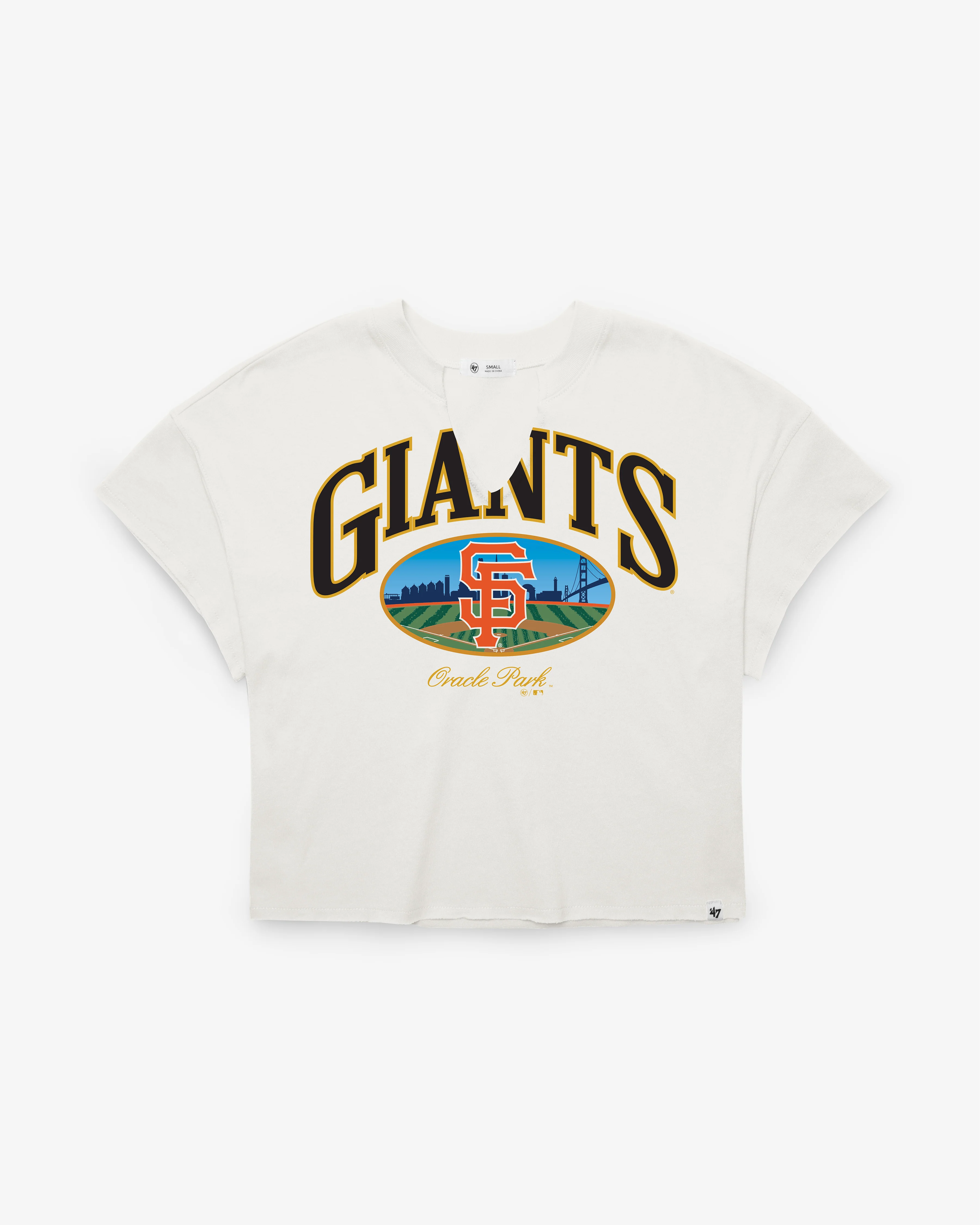 SAN FRANCISCO GIANTS OPEN CITY '47 OVERSIZED NOTCH NECK TEE WOMENS