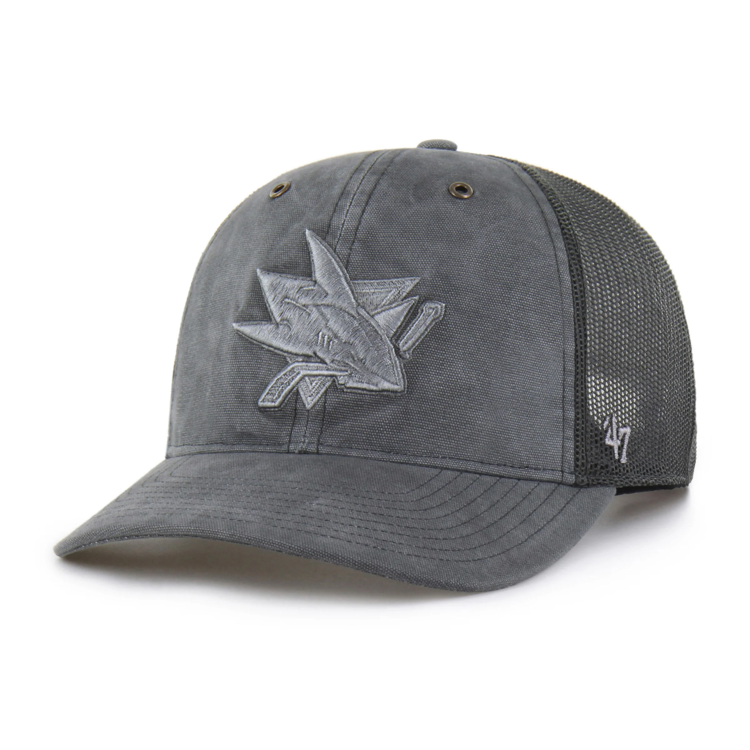 SAN JOSE SHARKS CARHARTT DYED '47 TRUCKER RF RELAXED FIT - Image 4