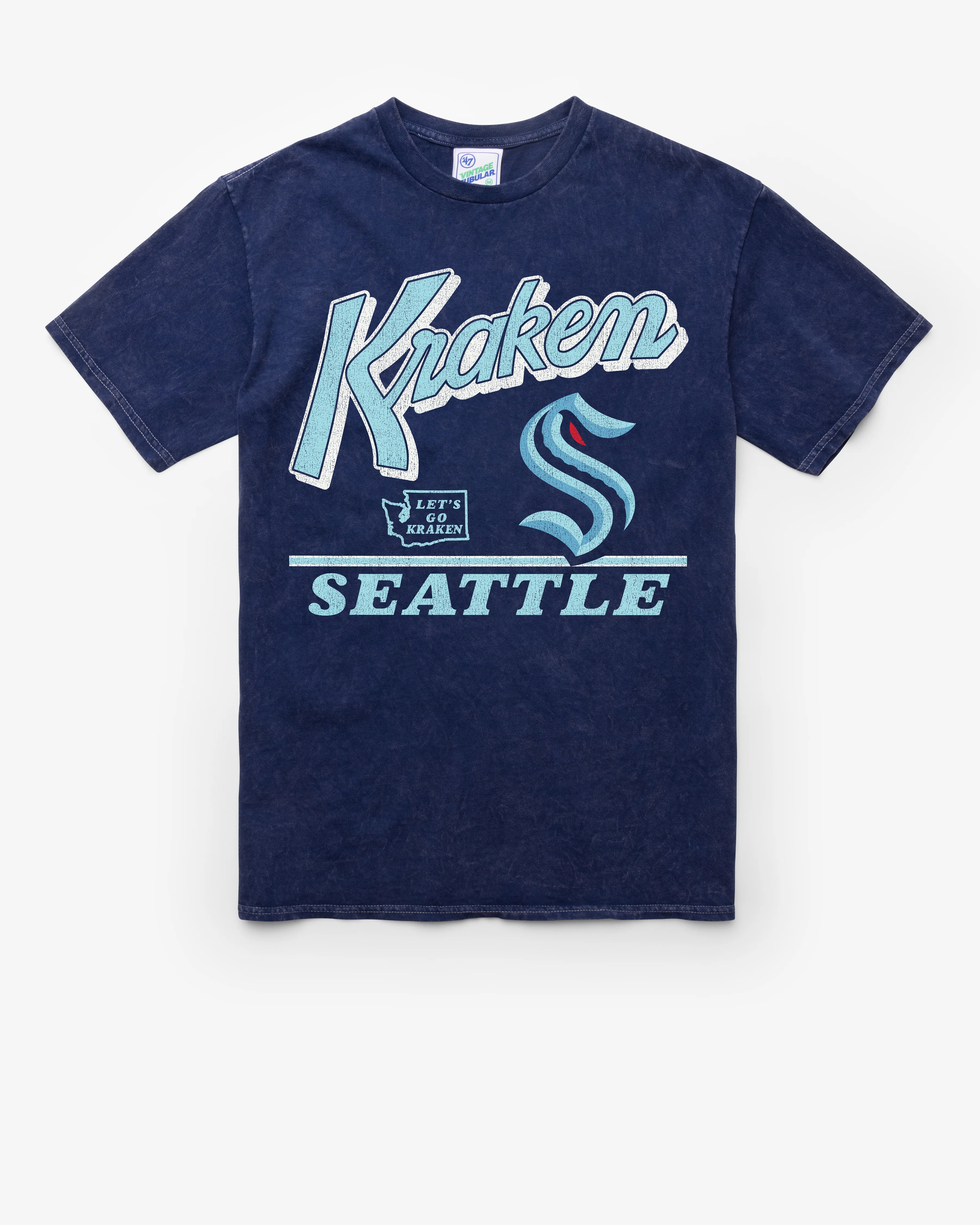 SEATTLE KRAKEN FLY BY VINTAGE '47 TUBULAR TEE MEN