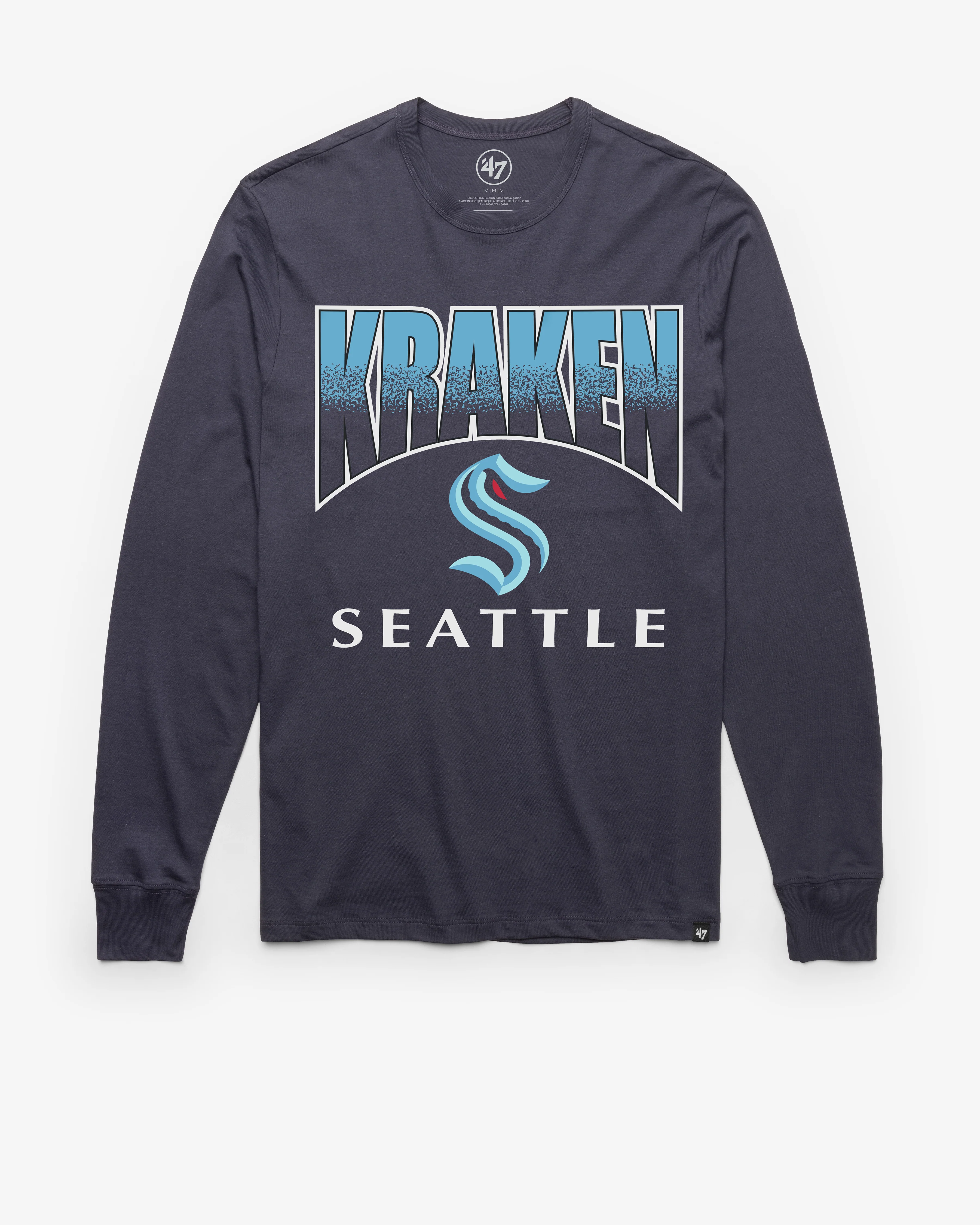 SEATTLE KRAKEN SWEEP DOWN '47 FRANKLIN LONG SLEEVE TEE