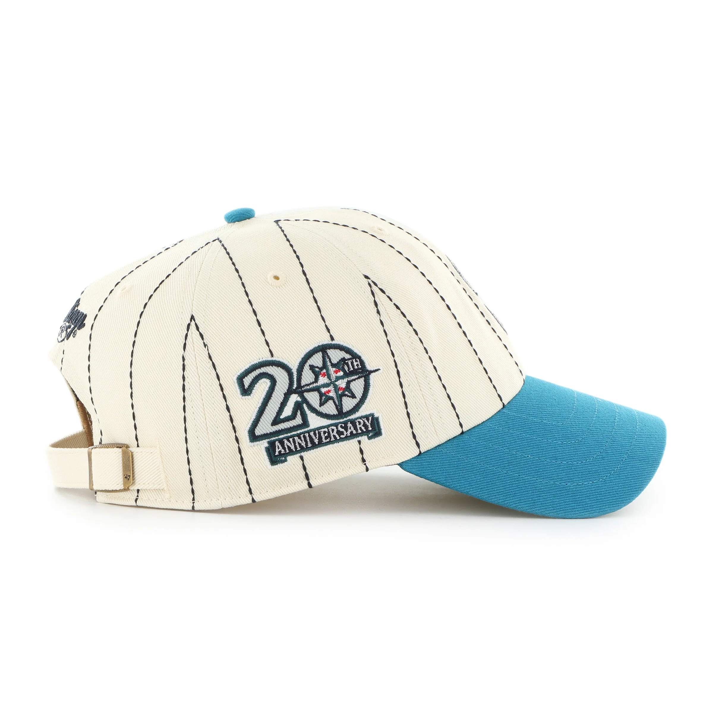 SEATTLE MARINERS COOPERSTOWN RAWLINGS PINSTRIPE '47 CLEAN UP - Image 3