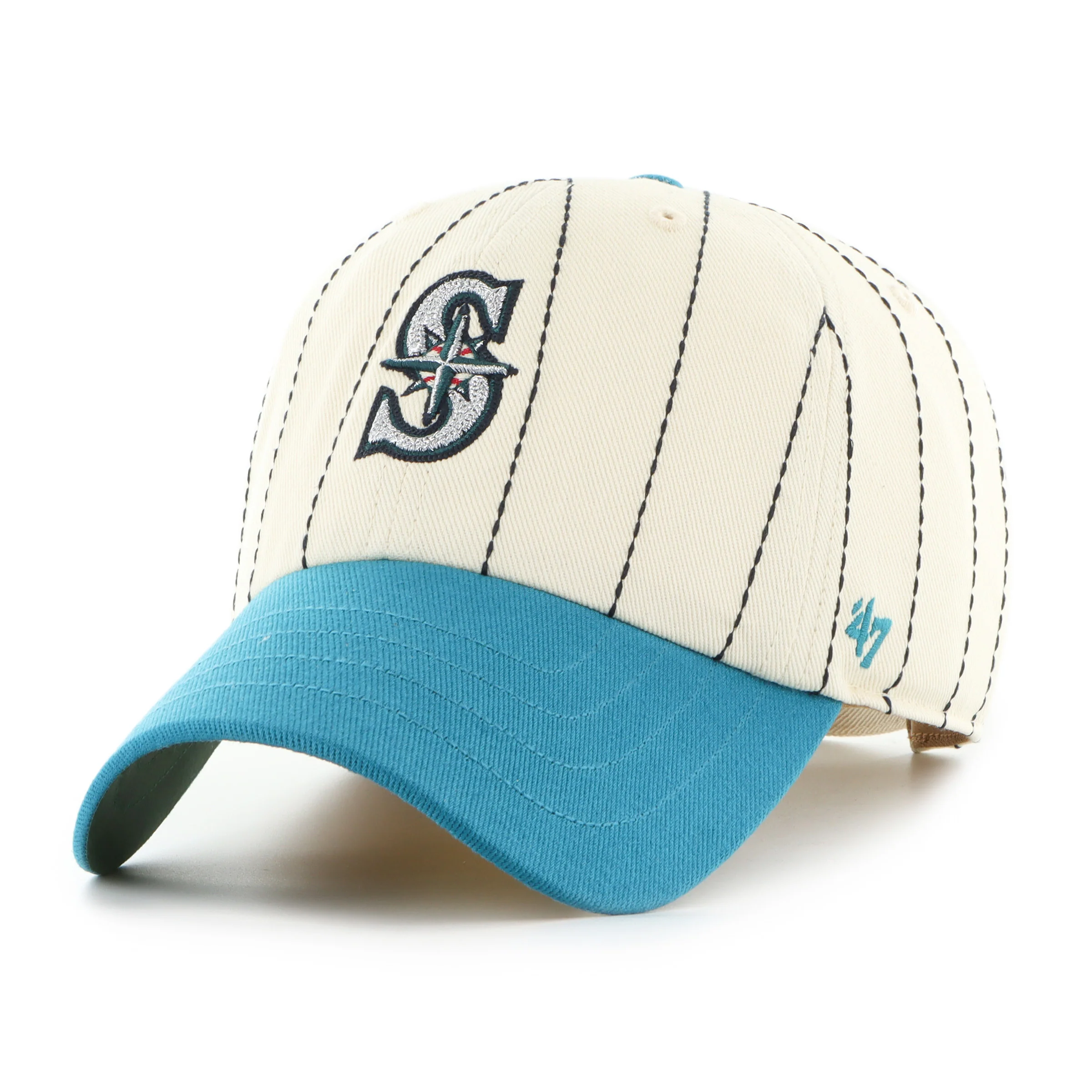SEATTLE MARINERS COOPERSTOWN RAWLINGS PINSTRIPE '47 CLEAN UP - Image 5