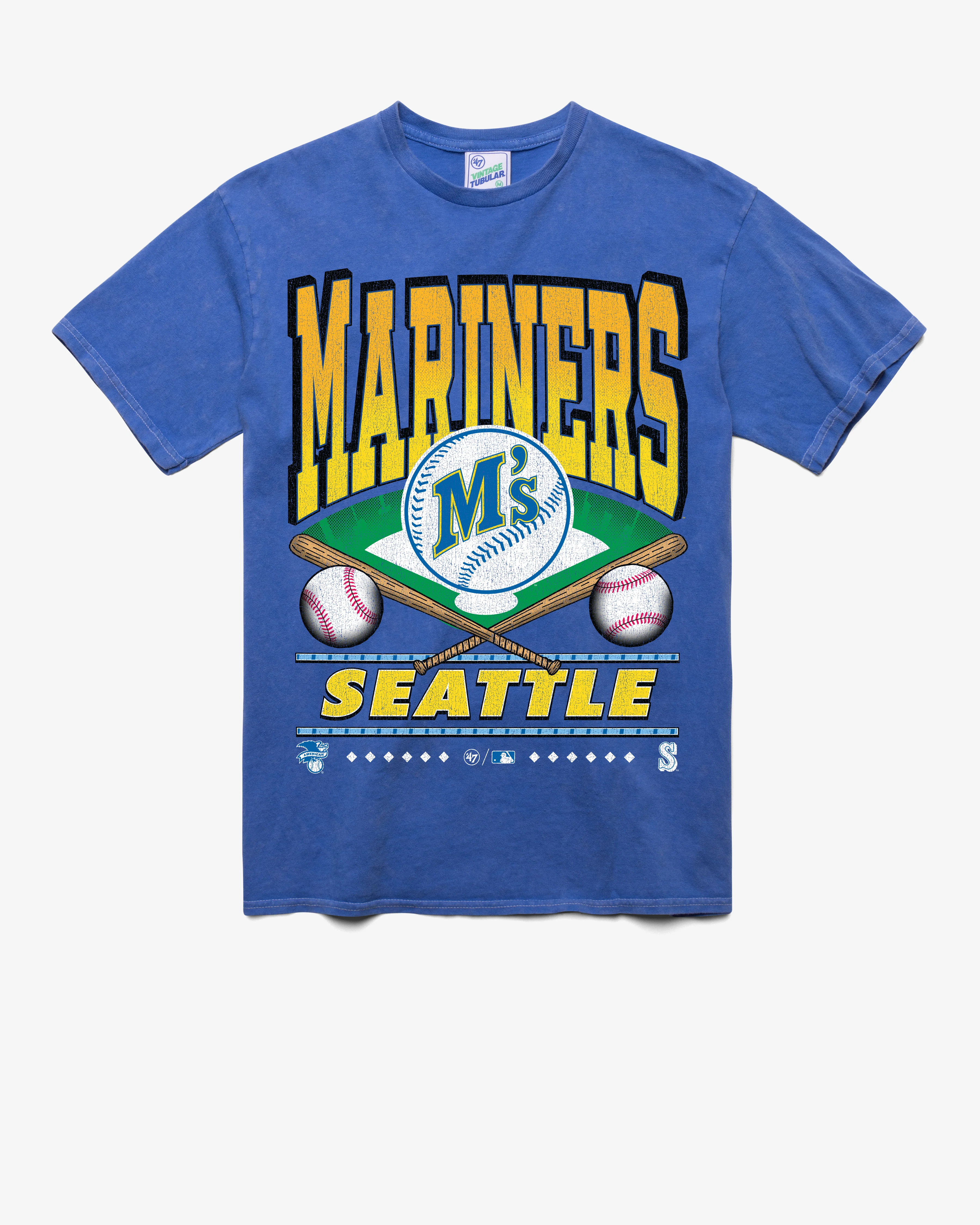 SEATTLE MARINERS COOPERSTOWN STRAIGHT SHOT VINTAGE '47 TUBULAR TEE