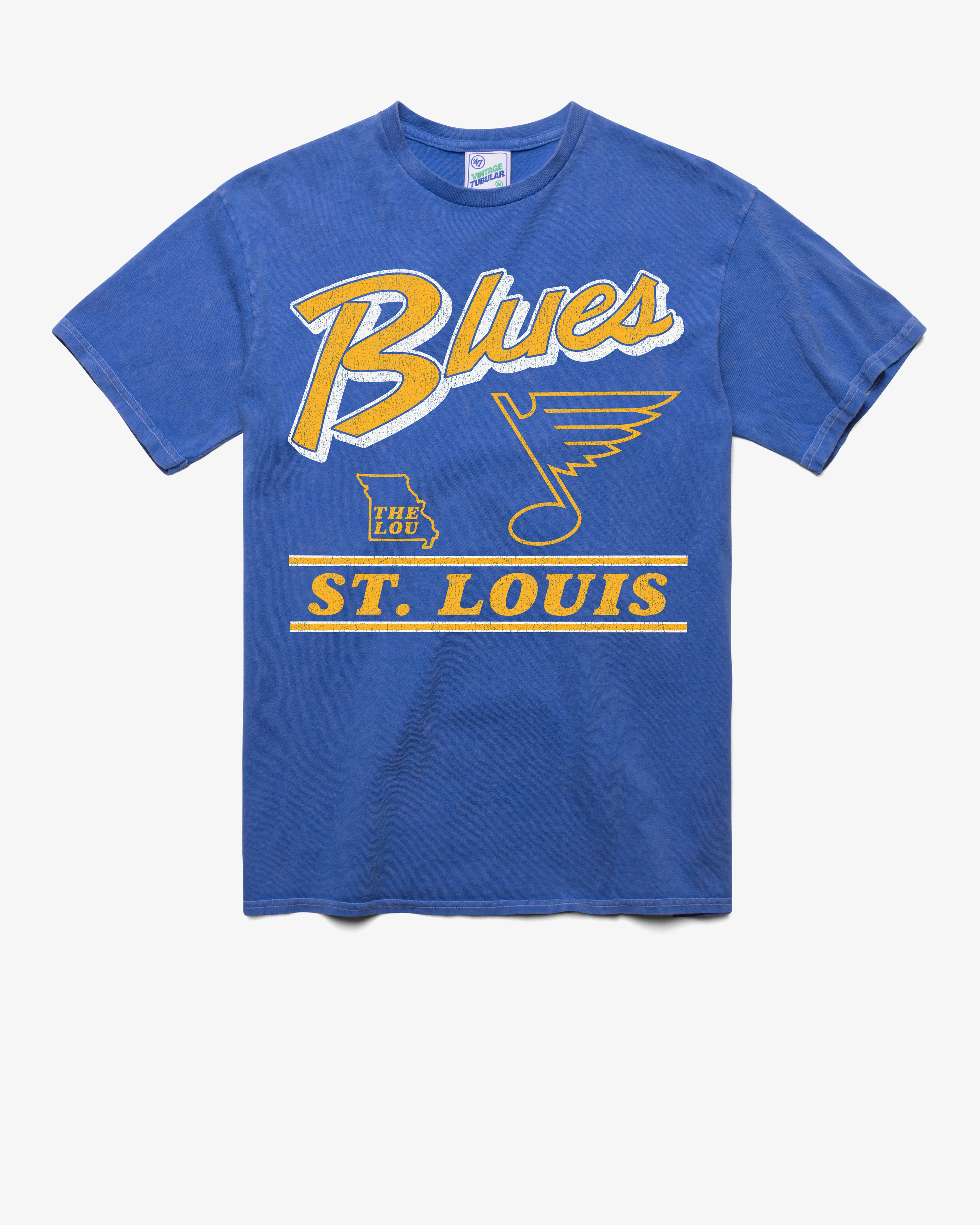 ST LOUIS BLUES FLY BY VINTAGE '47 TUBULAR TEE