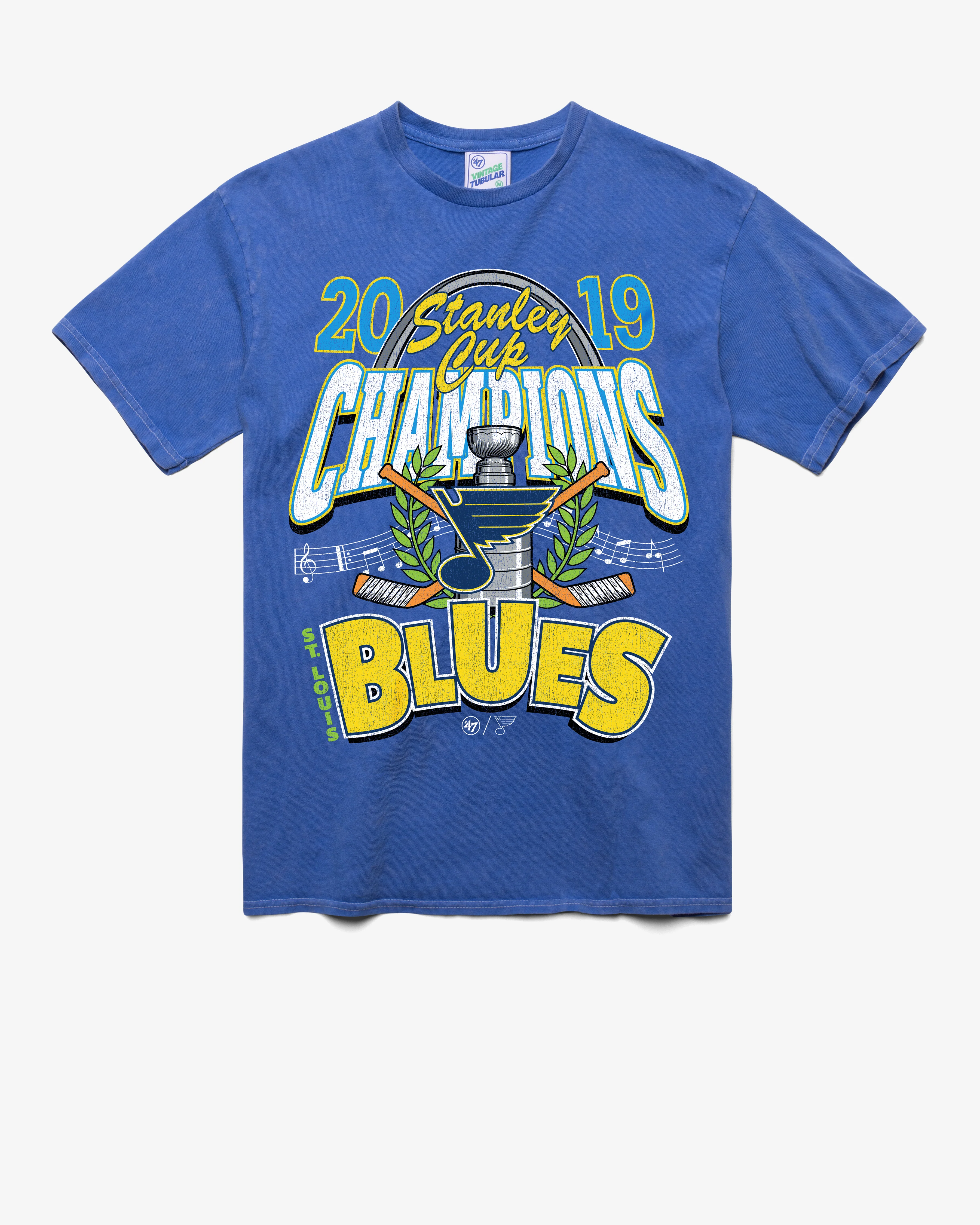 ST. LOUIS BLUES VINTAGE STANLEY LOCKER VINTAGE '47 TUBULAR TEE