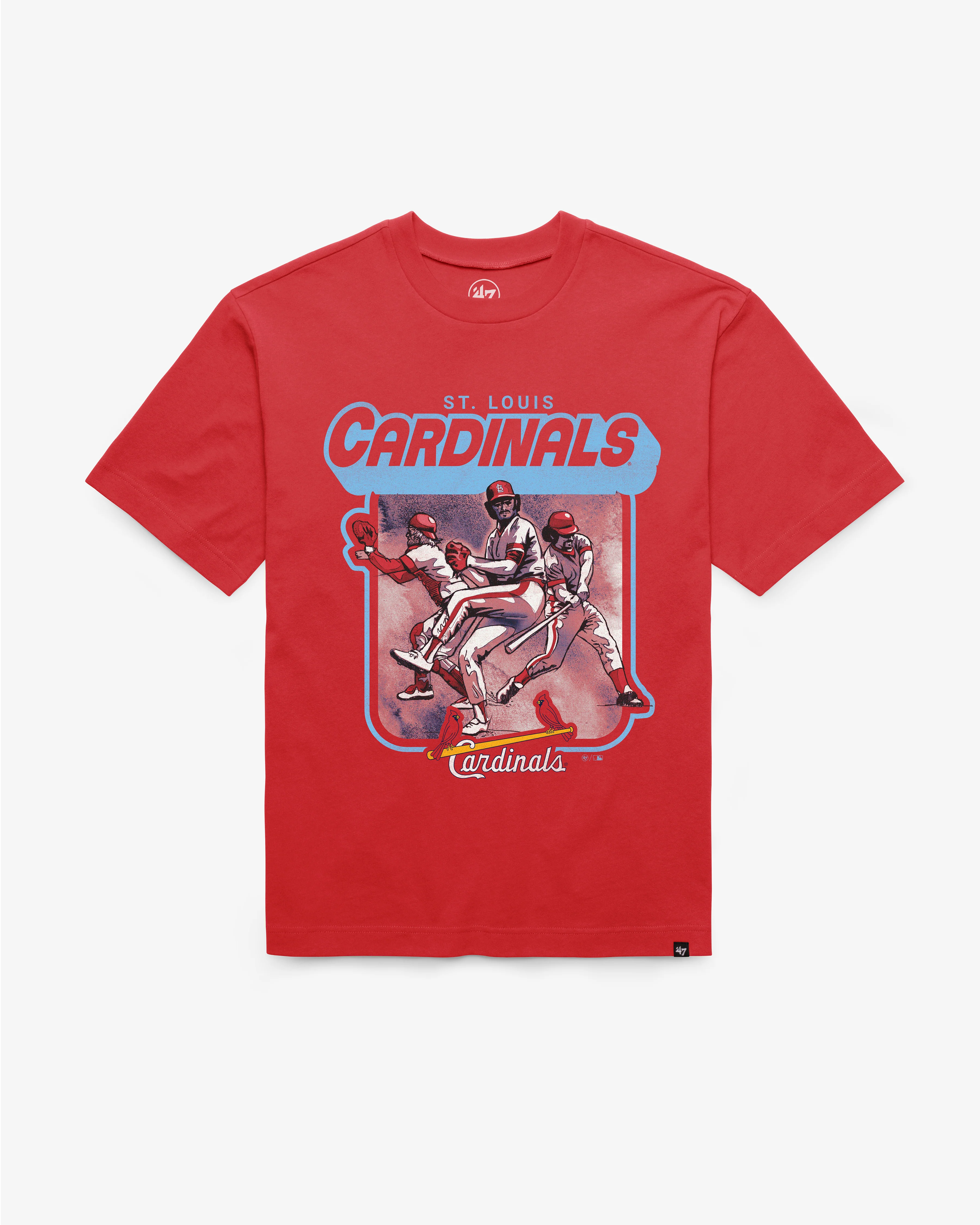 ST. LOUIS CARDINALS COOPERSTOWN INFIELD FLY '47 FOUNDATION TEE