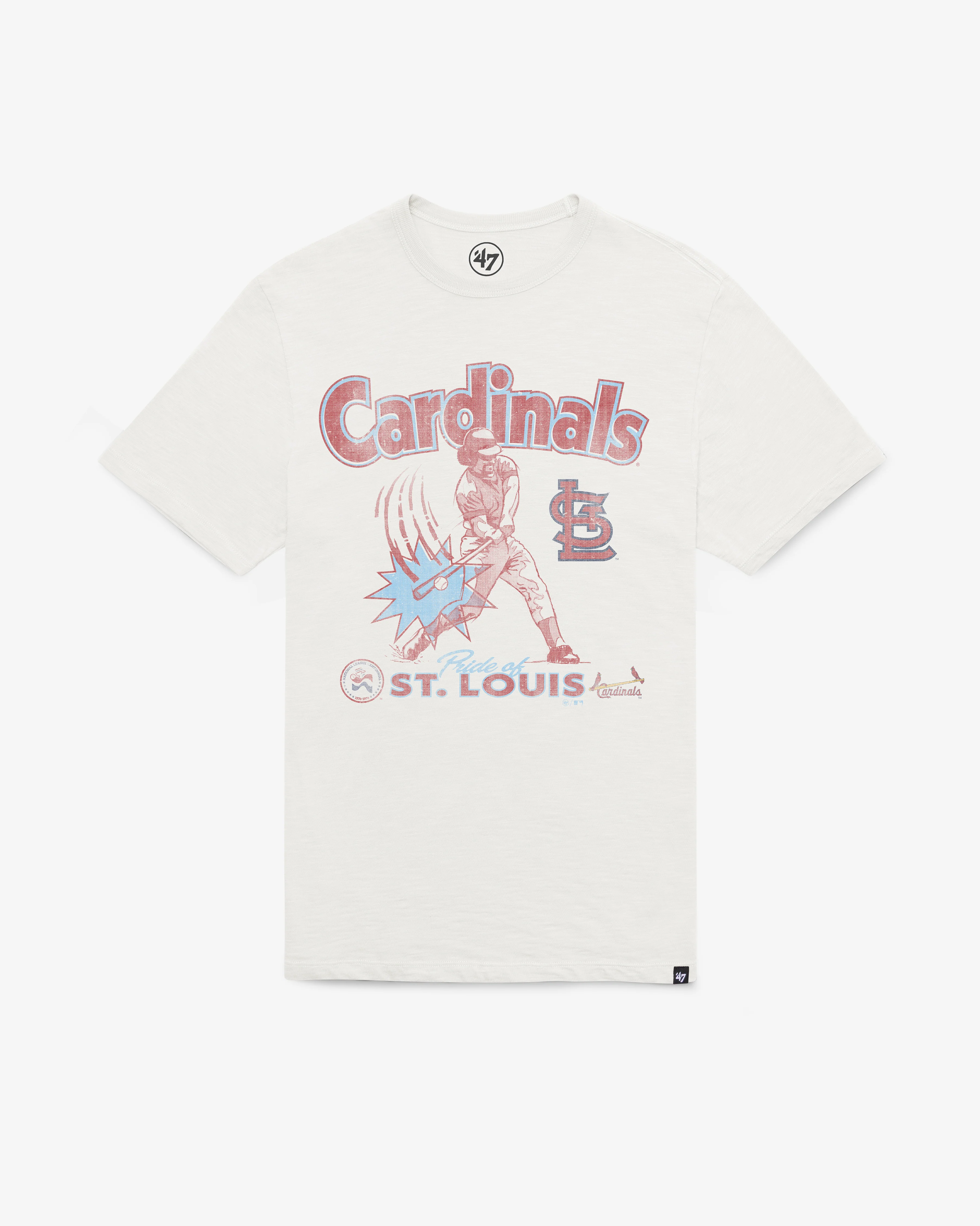 ST. LOUIS CARDINALS COOPERSTOWN SWINGIN' '47 SCRUM TEE