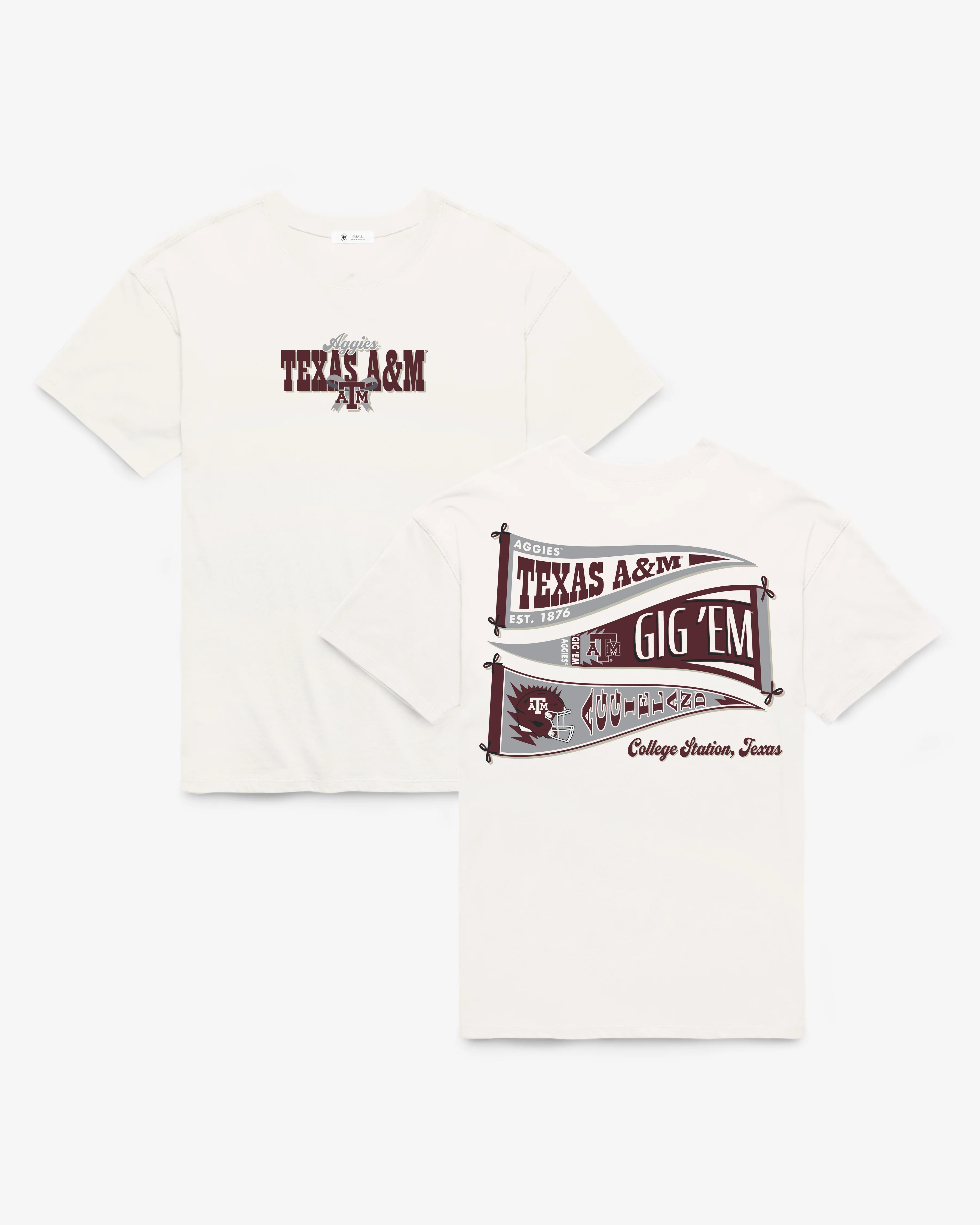 TEXAS A&M AGGIES BOW AND BANNER BACKER '47 SADIE TEE WOMENS