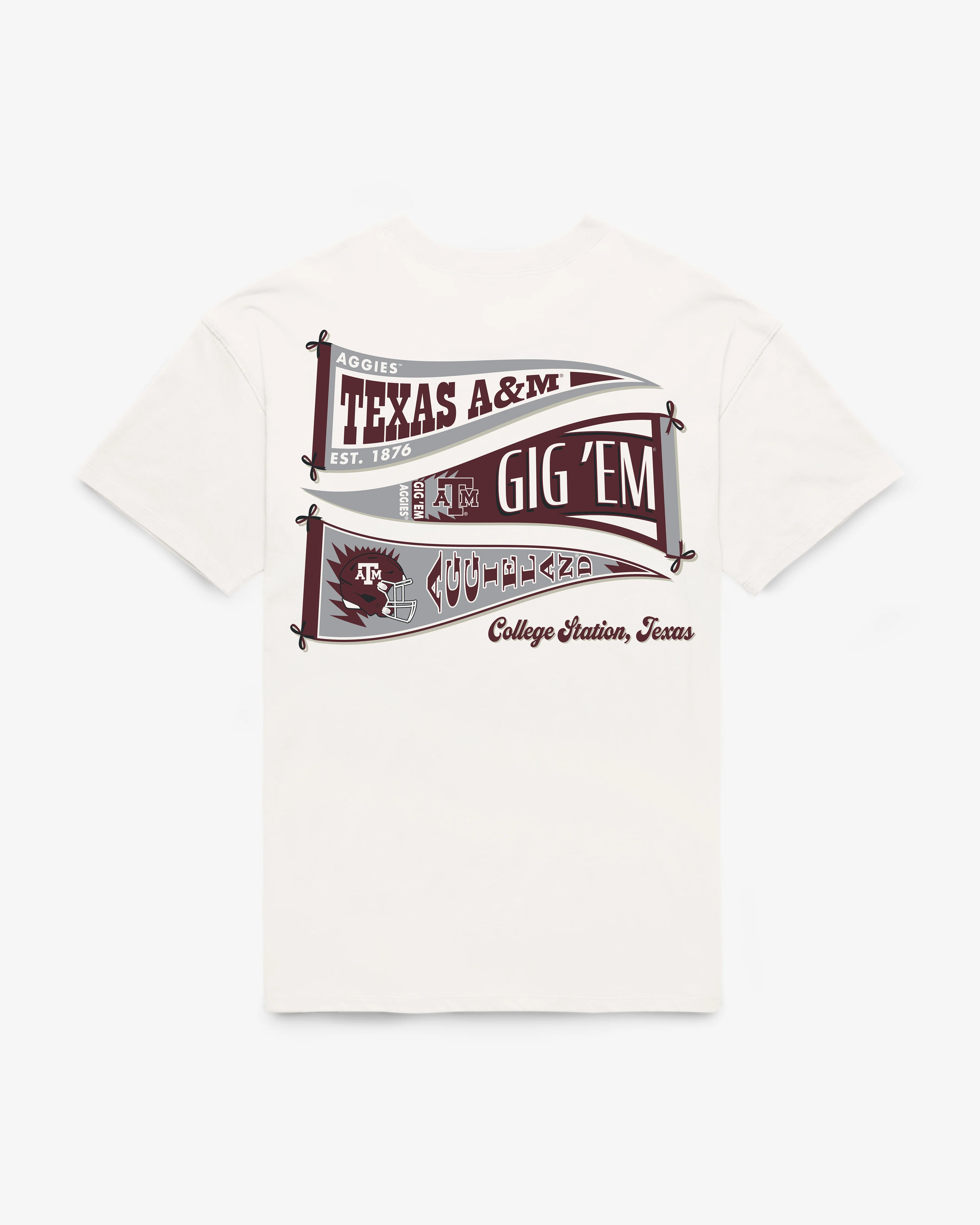 TEXAS A&M AGGIES BOW AND BANNER BACKER '47 SADIE TEE WOMENS - Image 3