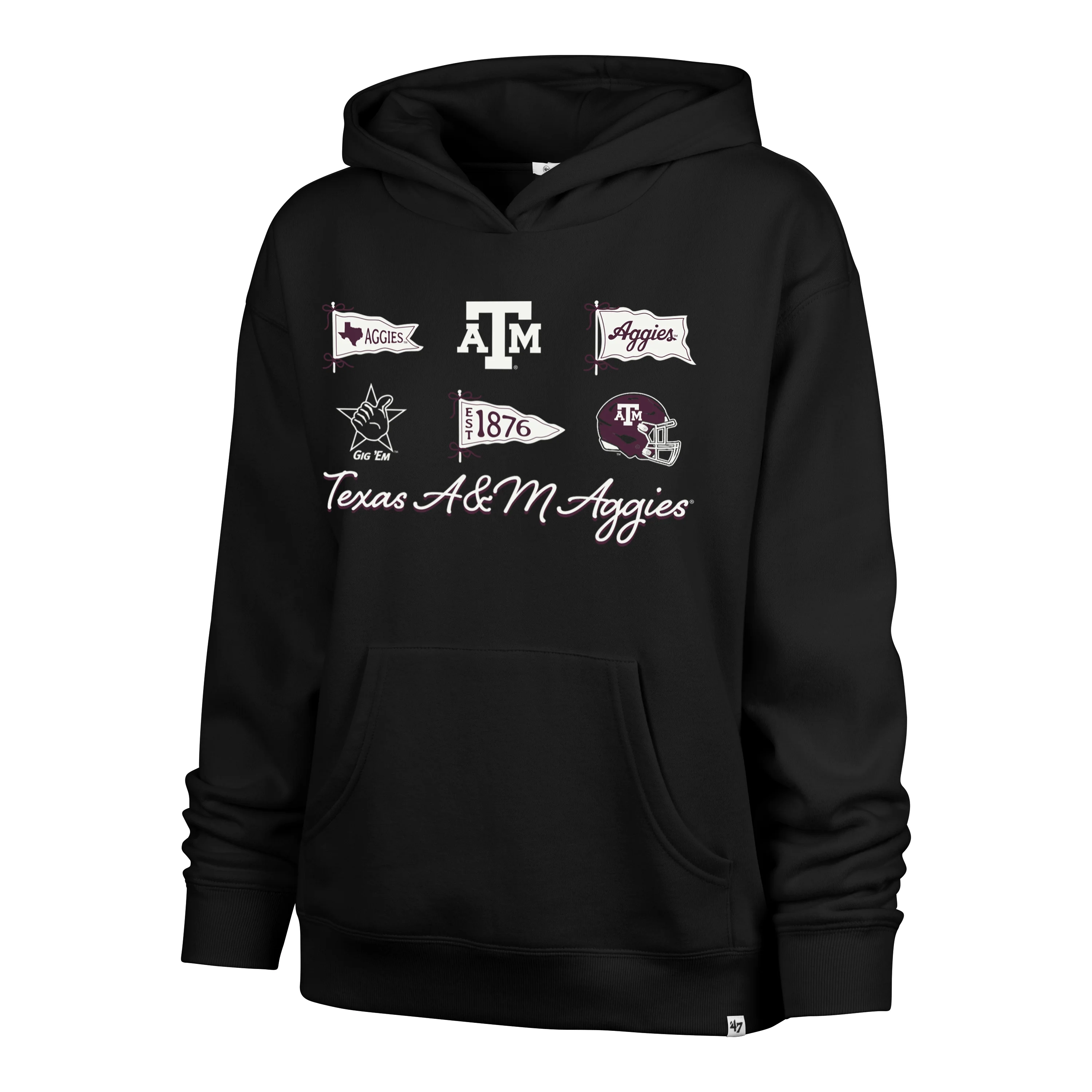 TEXAS A&M AGGIES BOW AND BANNERS '47 NAOMI HOOD WOMENS