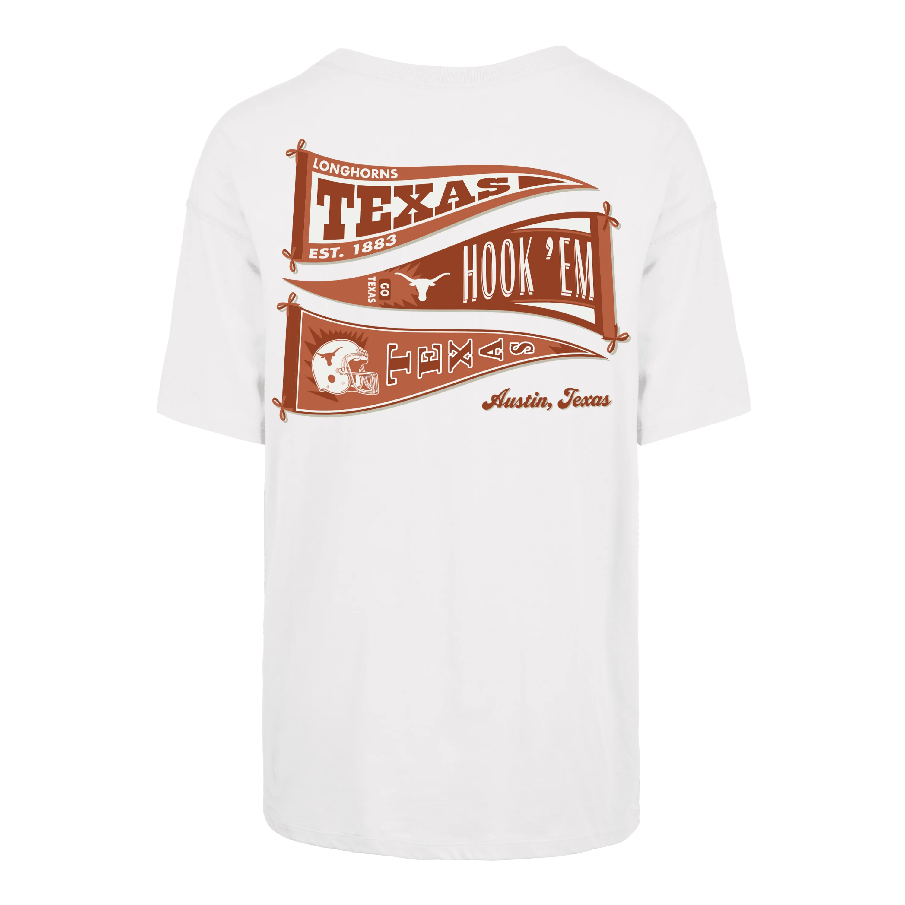 TEXAS LONGHORNS BOW AND BANNER BACKER '47 SADIE TEE WOMENS - Image 2