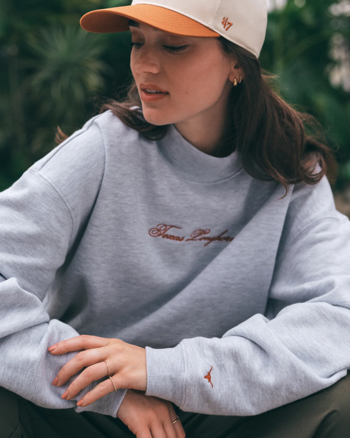 TEXAS LONGHORNS SCRIPT '47 MOCK NECK PULLOVER WOMENS - Image 3