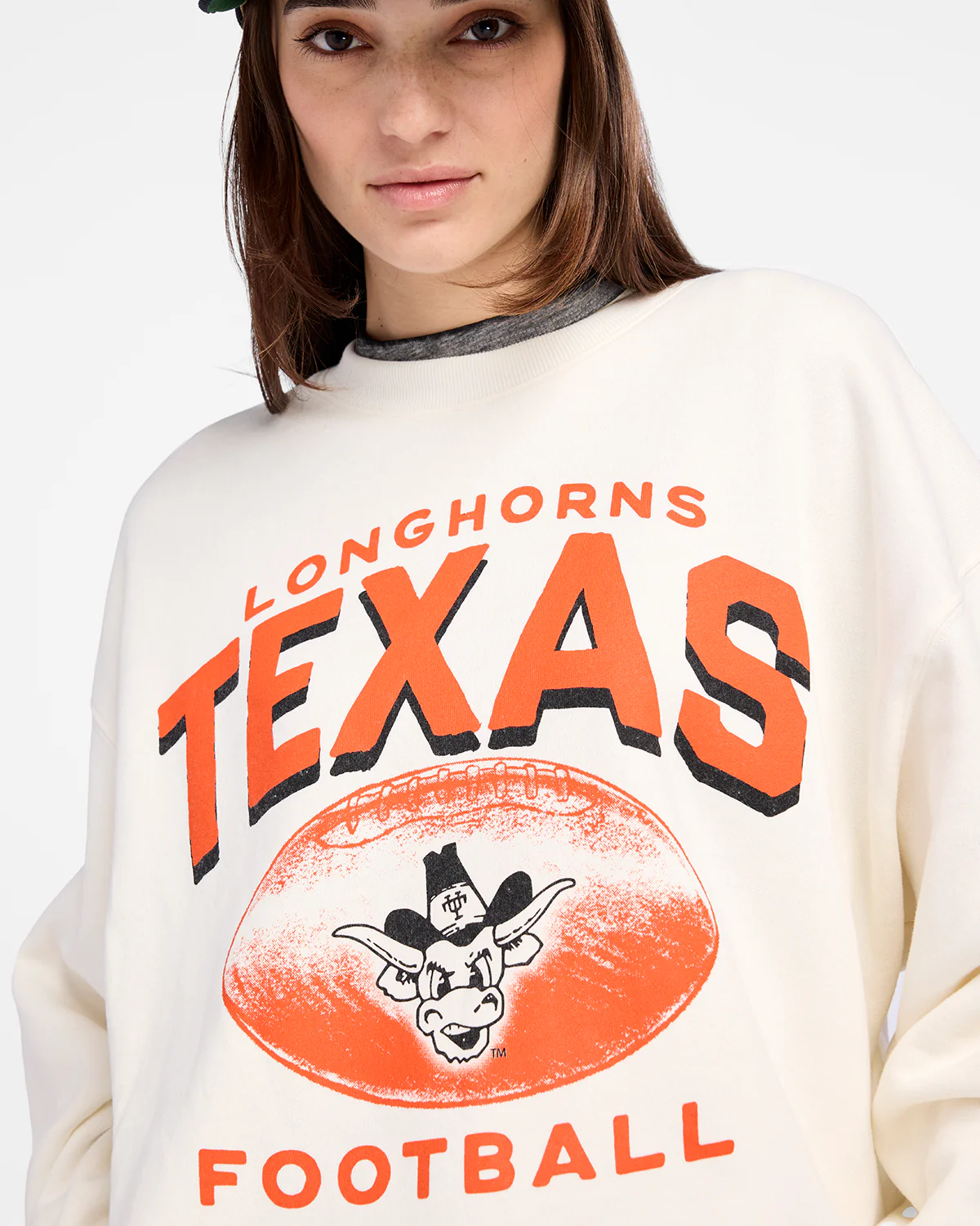 TEXAS LONGHORNS VINTAGE ARCH CLOUD '47 OVERSIZED CREW WOMENS - Image 3