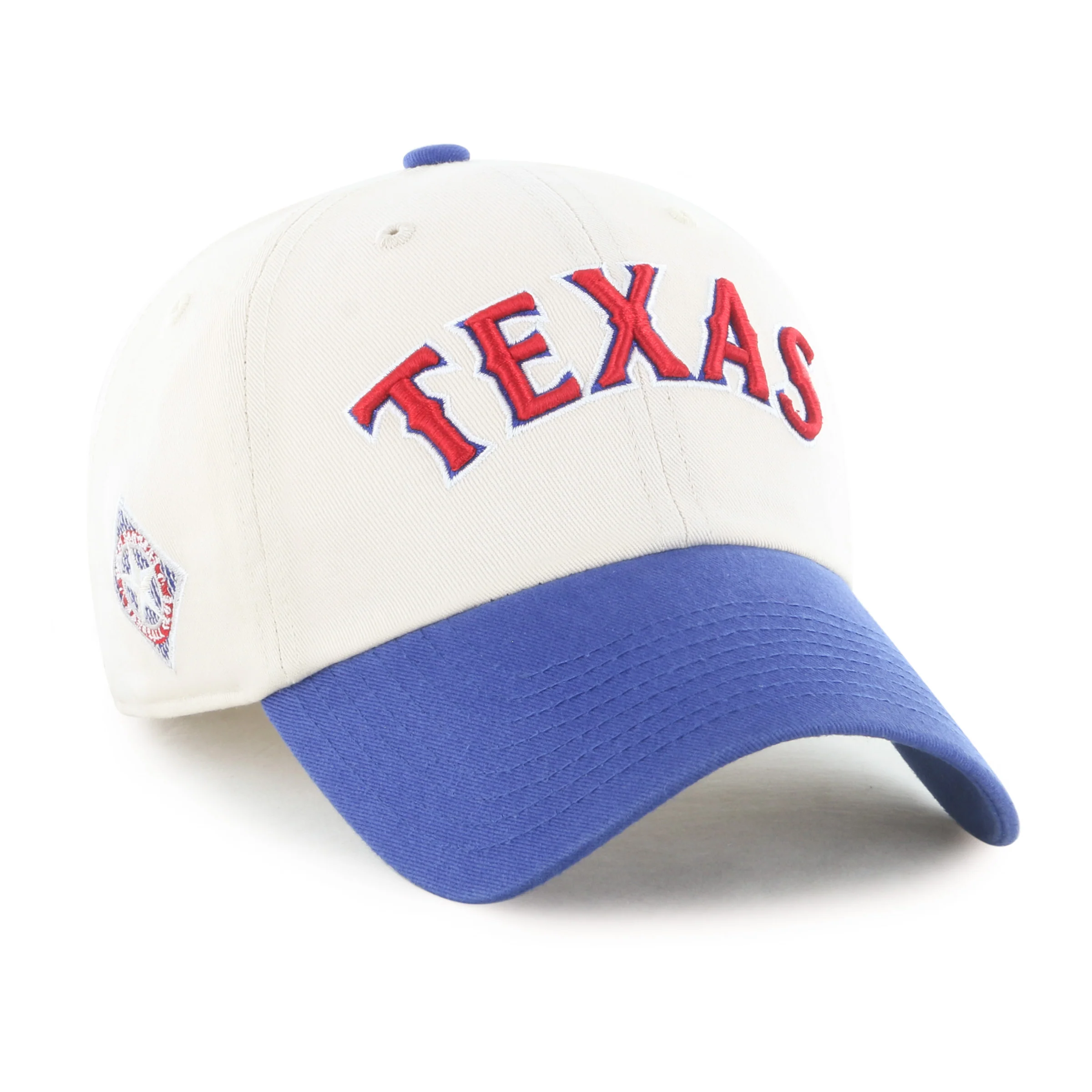 TEXAS RANGERS COOPERSTOWN BALLPARK SCRIPT SHOT '47 CLEAN UP