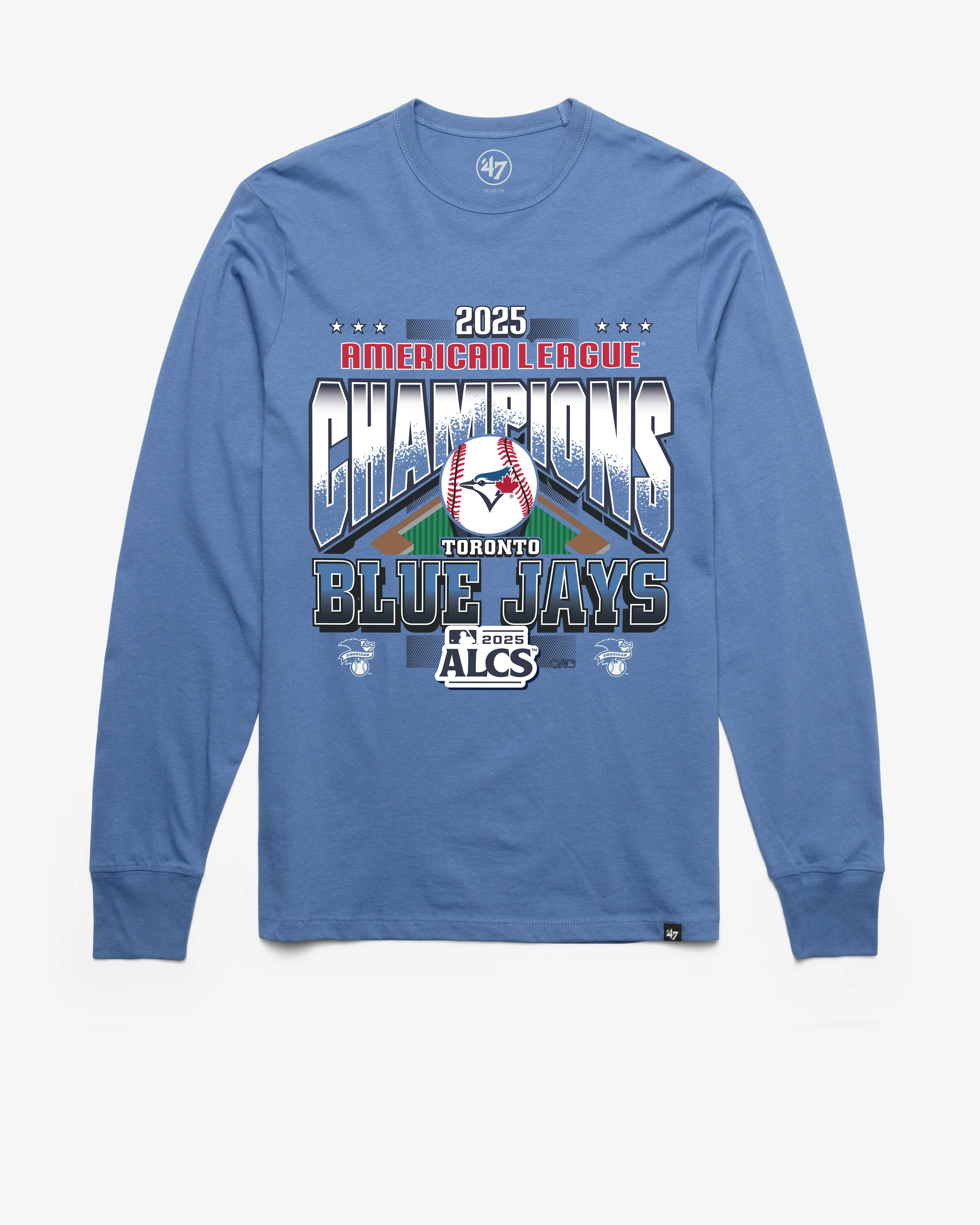 TORONTO BLUE JAYS 2025 AMERICAN LEAGUE CHAMPIONS '47 FRANKLIN LONG SLEEVE TEE