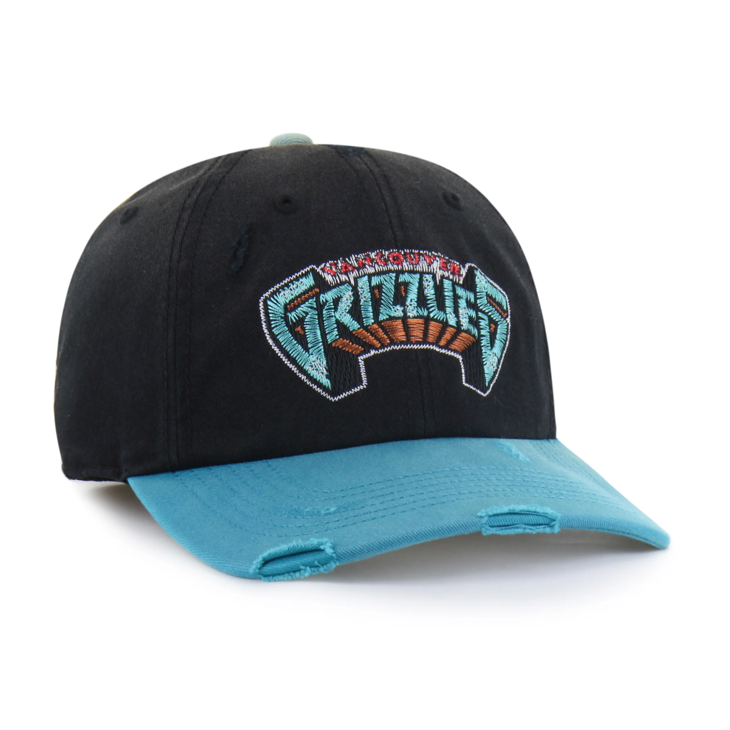 VANCOUVER GRIZZLIES HARDWOOD CLASSICS WORN SCRIPT '47 CLEAN UP MF MID FIT - Image 3