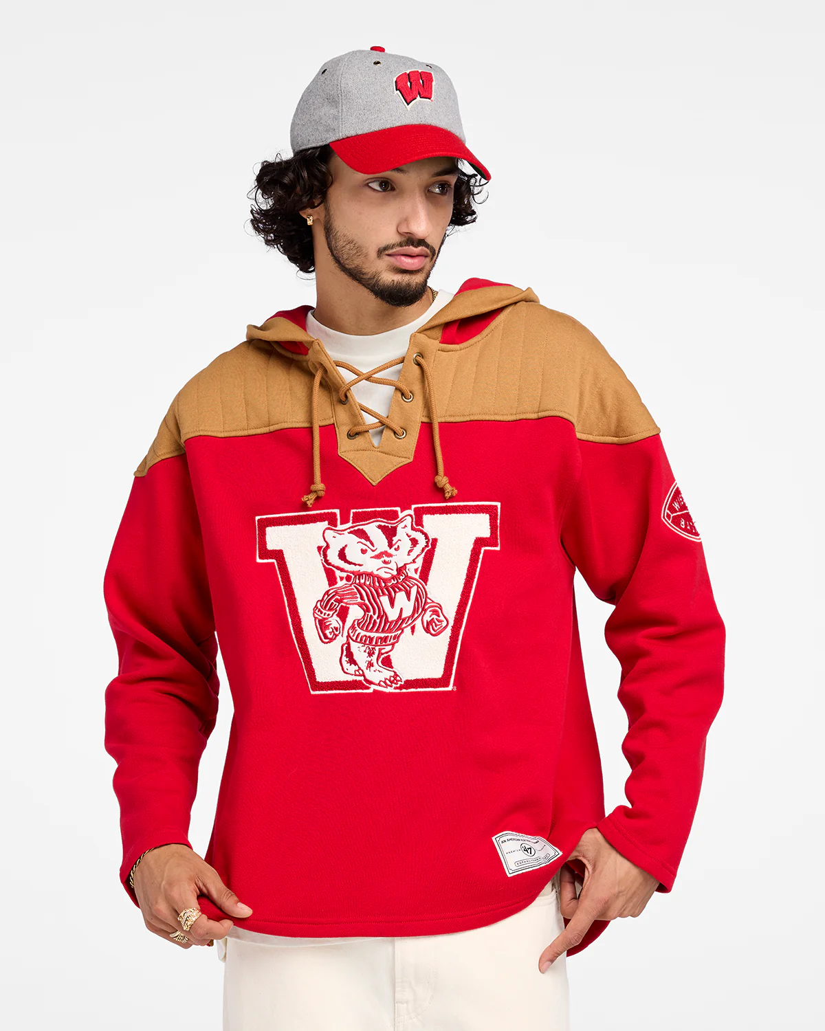 WISCONSIN BADGERS VINTAGE FLANNAGAN '47 WINGBACK LACER